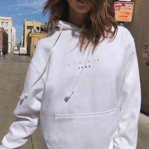 brandy Melville LA white hoodie